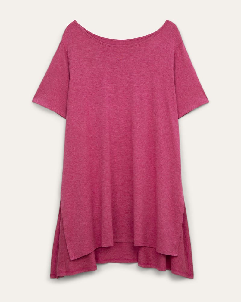 Front of plus size Rowan Hi-Low Short Sleeve Top by Philosophy | Dia&Co | dia_product_style_image_id:197359